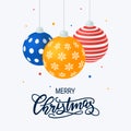 Festive Xmas design in realistic style, vector Royalty Free Stock Photo