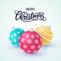 Festive Xmas design in realistic style, vector Royalty Free Stock Photo