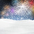 Festive xmas firework background Royalty Free Stock Photo