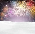 Festive xmas firework background Royalty Free Stock Photo