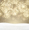 Festive xmas firework background