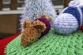 Festive yarnbombing in Southwold, Suffolk Royalty Free Stock Photo