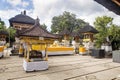 Festively decorated Hindu temple Pura Ped, in Nusa Penida-Bali, Indon