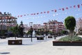 Festively decorated streets of the city of Demre, Turkey