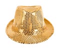 Festively shining gold hat