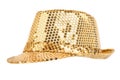 Festively shining gold hat