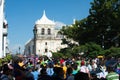 Festivities with lots of people on the streets of Leon, Nicaragua