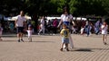 Festivities of Navarre, BaraÃ±ain. running of the bulls of children. June 23, 2023