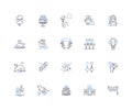 Festivity line icons collection. Celebration, Cheer, Joy, Merriment, Gala, Jubilation, Rejoicing vector and linear