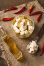 Feta cheese with red pepper