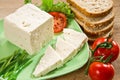 feta greek turkish cheese on plate