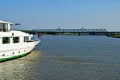 Fetesti, Romania - july 2 2023 : picturesque Danube riverside