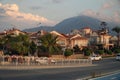 Fethiye city embankment before sunset.