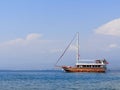 Magnificent sea and floating sail boats Royalty Free Stock Photo