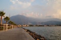 Fethiye city embankment before sunset.