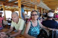 Senior Couple enjoying Boat Tour docked at Gokova Bay