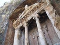 Fethiye rock tombs Amyntas Royalty Free Stock Photo