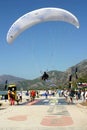 Paraglider landing to Fethiye Beach