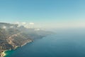 Fethiye, Turkey - Panoramic view Belcekiz Beach. Oludeniz, Blue Lagoon Fethiye from air or drone. Mediterranean coast Royalty Free Stock Photo