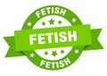 fetish round ribbon isolated label. fetish sign.