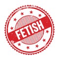 FETISH text written on red grungy round stamp