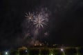 Fireworks at Night over the castle