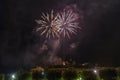 Fireworks at Night over the castle