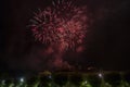 Fireworks at Night over the castle