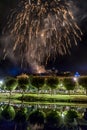 Fireworks at Night over the castle