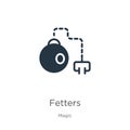 Fetters icon vector. Trendy flat fetters icon from magic collection isolated on white background. Vector illustration can be used