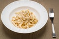 Fettuccine Alfredo classic Italian Pasta Royalty Free Stock Photo