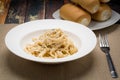 Fettuccine Alfredo classic Italian Pasta Royalty Free Stock Photo