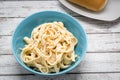 Fettuccine Alfredo classic Italian Pasta Royalty Free Stock Photo