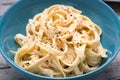 Fettuccine Alfredo classic Italian Pasta Royalty Free Stock Photo