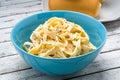 Fettuccine Alfredo classic Italian Pasta Royalty Free Stock Photo