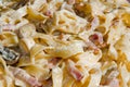 Fettuccine Carbonara Royalty Free Stock Photo