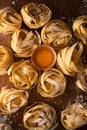 Fettuccine pasta italian food still life rustic