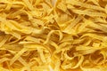 Fettuccine shape with flour