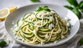 Fettuccine With Shredded Zucchini, Fresh Ricotta, and Lemon Zest