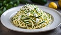 Fettuccine With Shredded Zucchini, Fresh Ricotta, and Lemon Zest