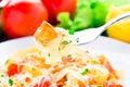 Fettuccine with tomato Royalty Free Stock Photo
