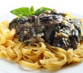 Fettuccini and mushrooms Royalty Free Stock Photo