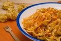 Fettuccini Pomodoro. Royalty Free Stock Photo