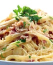 Fettucine Carbonara Royalty Free Stock Photo