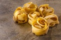 Fettucine Pasta on a Tile Surface Royalty Free Stock Photo