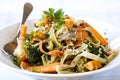 Fettucine Primavera Royalty Free Stock Photo