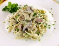 Fettucini Carbonara Royalty Free Stock Photo