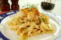 Fettucini With Scallops Royalty Free Stock Photo