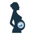 Fetus, embryo, pregnant icon design