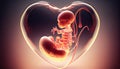 fetus heart shape womb graphic pregnancy embryo science accurate foetus pregnant biology medicals development baby antenatal